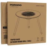 Porodo Lifestyle Tripod-Base Outdoor Round Grill Table
