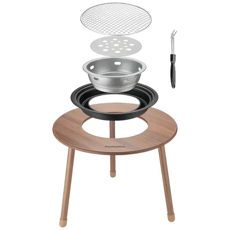 Porodo Lifestyle Tripod-Base Outdoor Round Grill Table