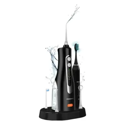 Porodo Lifestyle Ultimate Oral Care Duo Electric Toothbrush & Water Flosser Combo