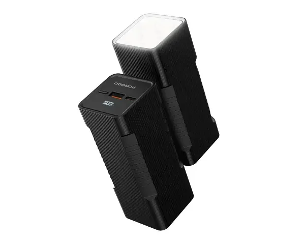 Porodo Lumera 10000mAh Power Bank with Built-In Flashlight