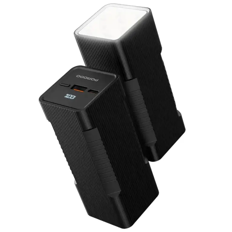 Porodo Lumera 10000mAh Power Bank with Built-In Flashlight