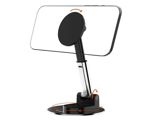 Porodo Magnetic Phone Holder with Adjustable Telescopic Rod