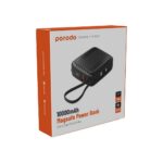 Porodo Magsafe Power Bank 10000mAh PD 20W Wireless 15W with Built-In Type-C & Lightning Cable