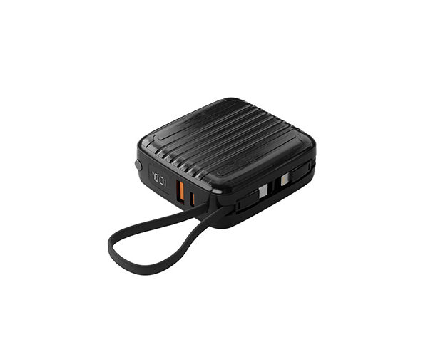 Porodo Magsafe Power Bank 10000mAh PD 20W Wireless 15W with Built-In Type-C & Lightning Cable