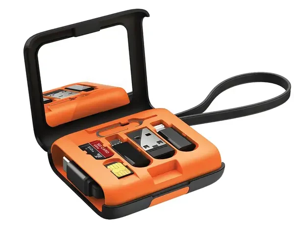 Porodo Multi-Functional Travel Data Cable Set - Orange