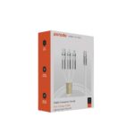 Porodo PD100W Three-in-one Cable 180 Degrees Rotation: 1.2M