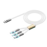 Porodo PD100W Three-in-one Cable 180 Degrees Rotation: 1.2M