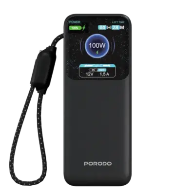 Porodo POLO 10000mAh POWER BANK Built-in USB-C Cables