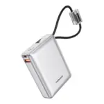 Porodo Petite 10000mAh Power Bank with Integrated Type-C & Lightning Cable