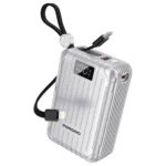 Porodo Petite 20000mAh Power Bank with Integrated Type-C & Lightning Cable