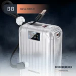 Porodo Petite 20000mAh Power Bank with Integrated Type-C & Lightning Cable