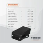 Porodo Piano 30000mAh Power Bank with Integrated Cables