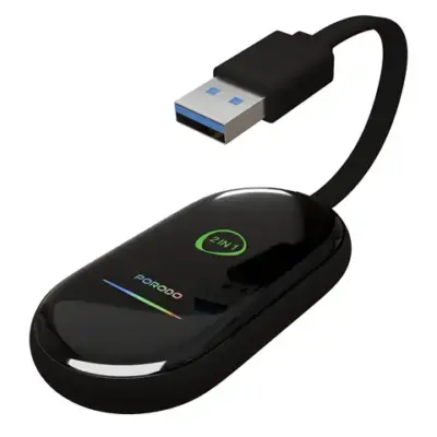 Porodo Play-X Wireless Carplay Adapter with Wi-Fi and Bluetooth Connectivity