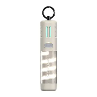 Porodo PowerBeam 5000mAh Power Bank with Built-In Flashlight - Khaki