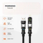 Porodo Powerglow 4-In-1 High-Speed Charging Cable PD 240W