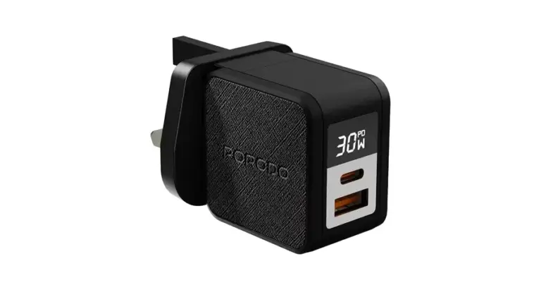 Porodo Quantum GaN 30W Multi-Port Charger with Digital Display