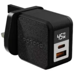 Porodo Quantum GaN 45W Multi-Port Charger with Digital Display