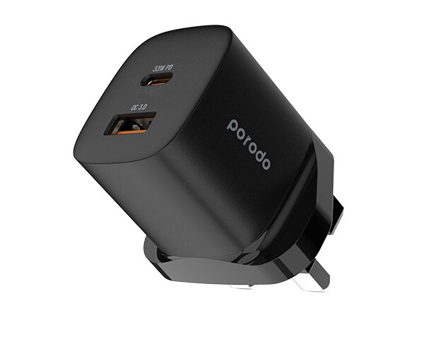Porodo Quick Charger Power Adapter 33W PD GaN