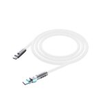 Porodo Single Head Rotating Cable PD100W, Type-C to Type-C 100W: 1M