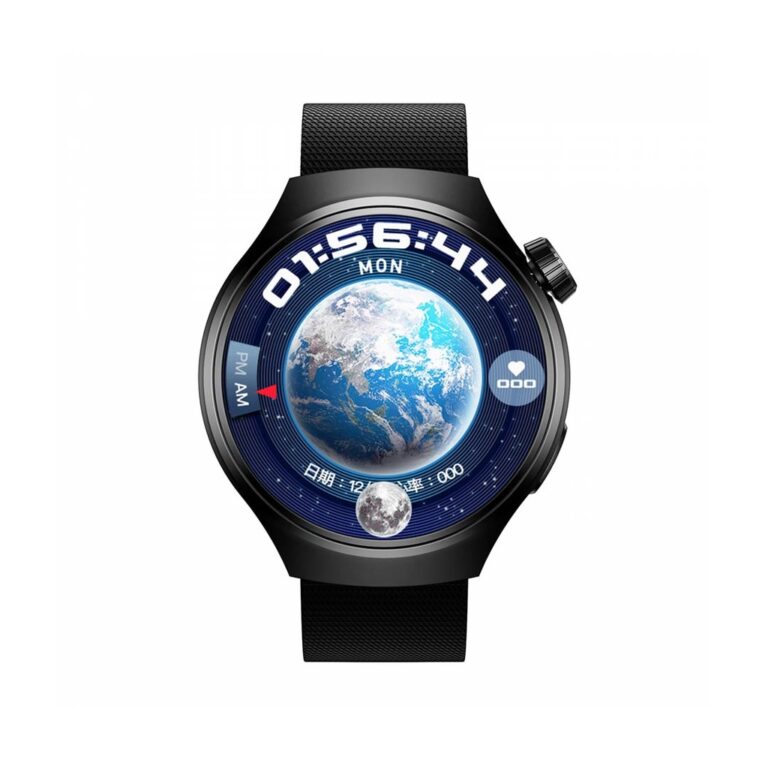 Porodo Smart Watch Sfera Round Titanium with Extra Orange Band