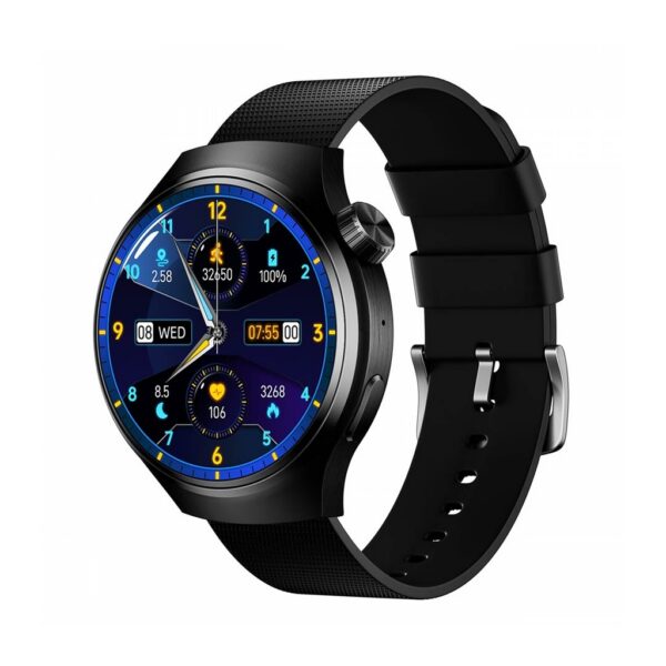 Porodo Smart Watch Sfera Round Titanium with Extra Orange Band