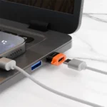 Porodo SnapCharge USB-A to USB-C Converter - Black & Orange