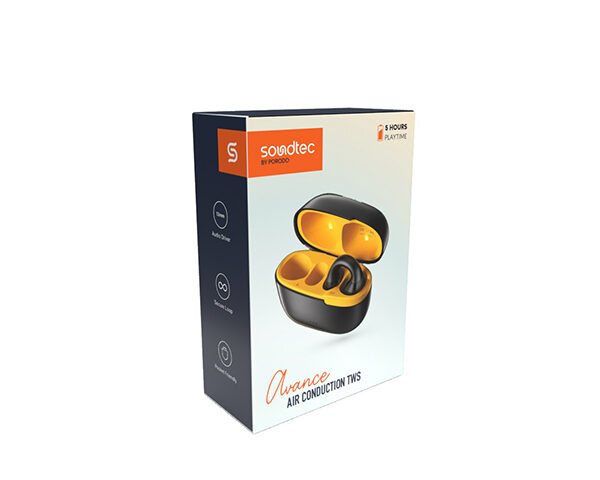 Porodo Soundtec Air Conduction TWS Earbuds - Black / Yellow