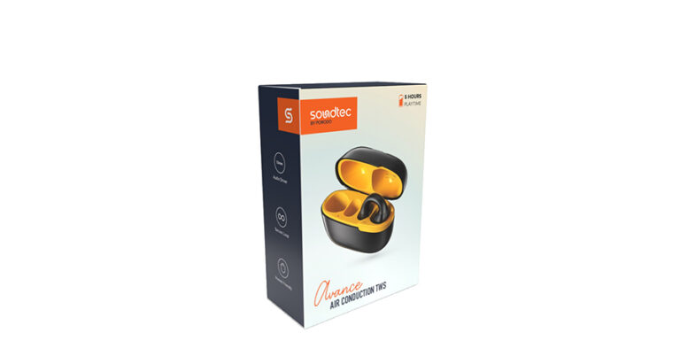 Porodo Soundtec Air Conduction TWS Earbuds - Black / Yellow