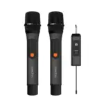 Porodo Soundtec Duo Mic Aluminum Rechargeable Wireless Microphone