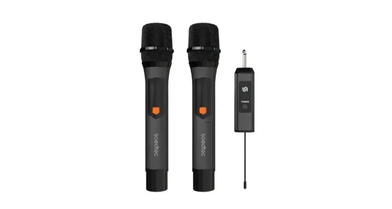 Porodo Soundtec Duo Mic Aluminum Rechargeable Wireless Microphone
