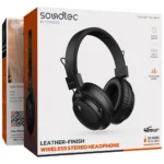 Porodo Soundtec Leather-Finish Wireless Stereo Headphone