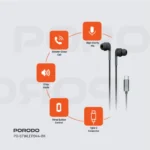 Porodo Soundtec Stereo Earphones Type-C Connector