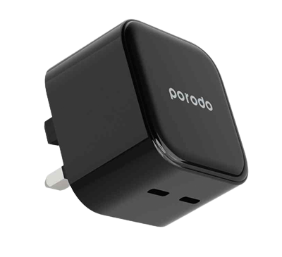 Porodo Super-Fast Dual USB-C Wall Charger PD 35W UK