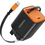 Porodo Tezpatro 30W Gan Charger with USB-C Retractable Cable