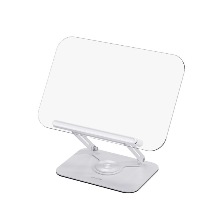 Porodo Transparent 360% Rotatable and Angle Adjustable Tablet Stand