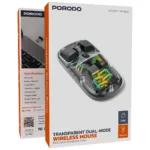 Porodo Transparent Mouse 2.4G and Bluetooth Dual Mode