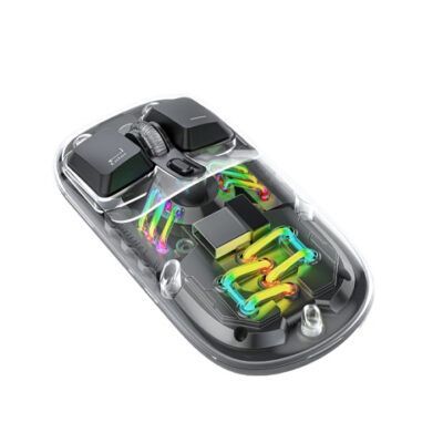 Gadget Pulse Kenya 1 Porodo Transparent Mouse 2.4G and Bluetooth Dual Mode