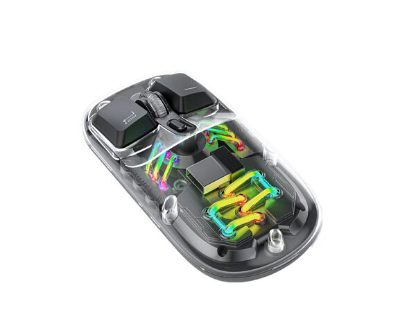 Porodo Transparent Mouse 2.4G and Bluetooth Dual Mode
