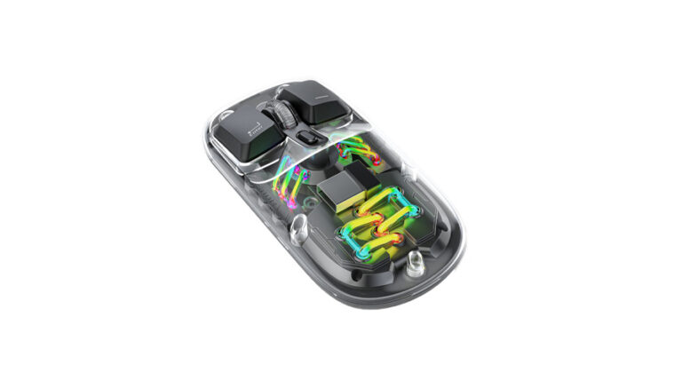 Porodo Transparent Mouse 2.4G and Bluetooth Dual Mode