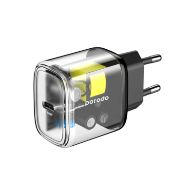 Porodo Transparent Quick Charger PD 30W EU