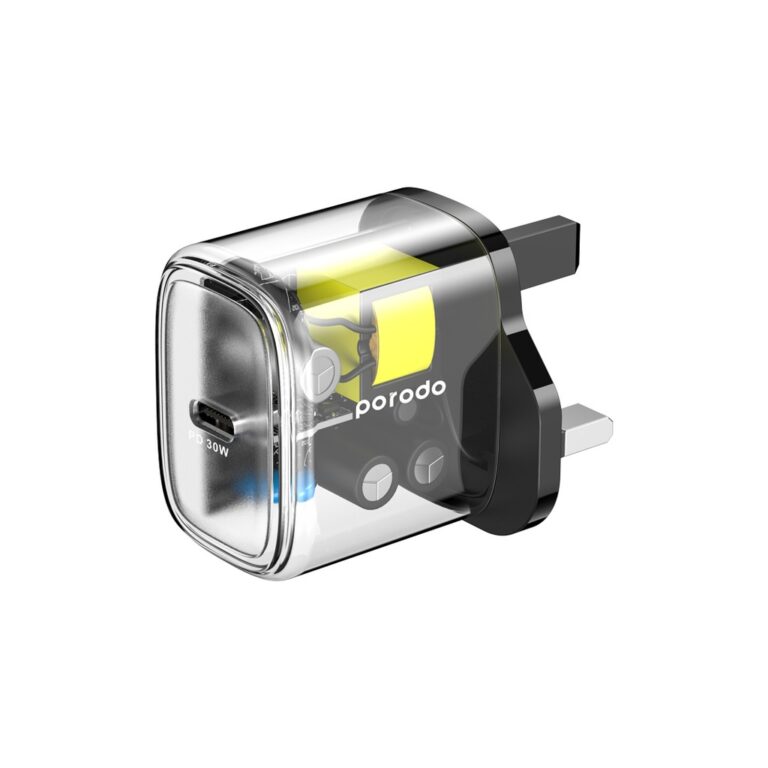 Porodo Transparent Quick Charger PD 30W UK