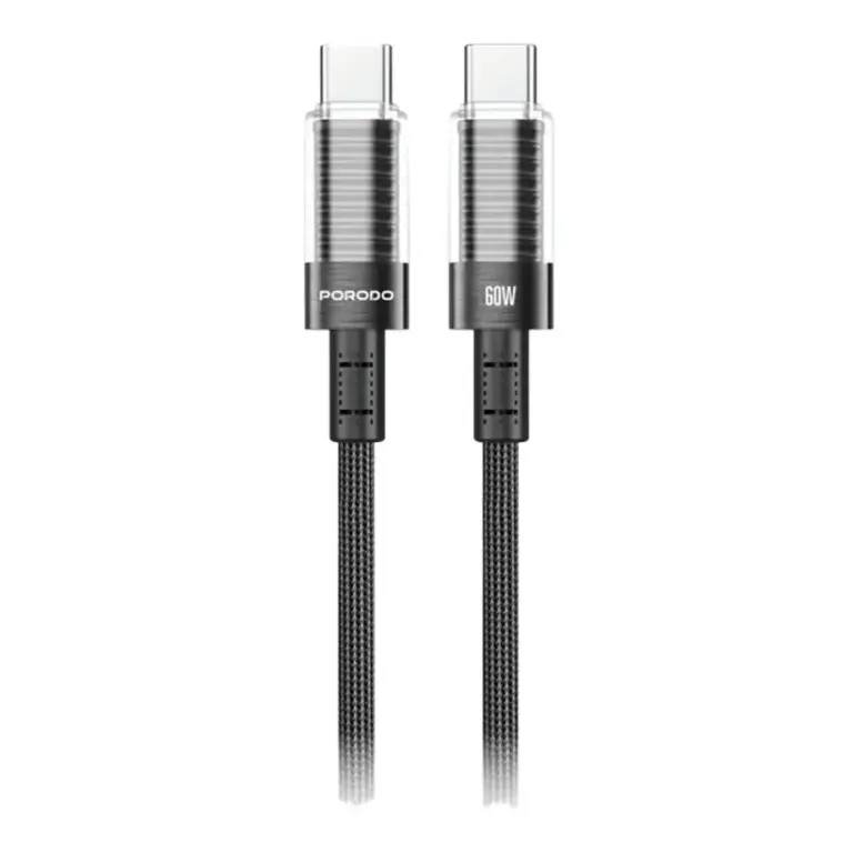 Porodo Transparent Shell USB-C To USB-C Cable