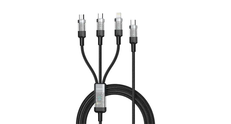 Porodo Transparent Type-C Input Fast Charging Cable