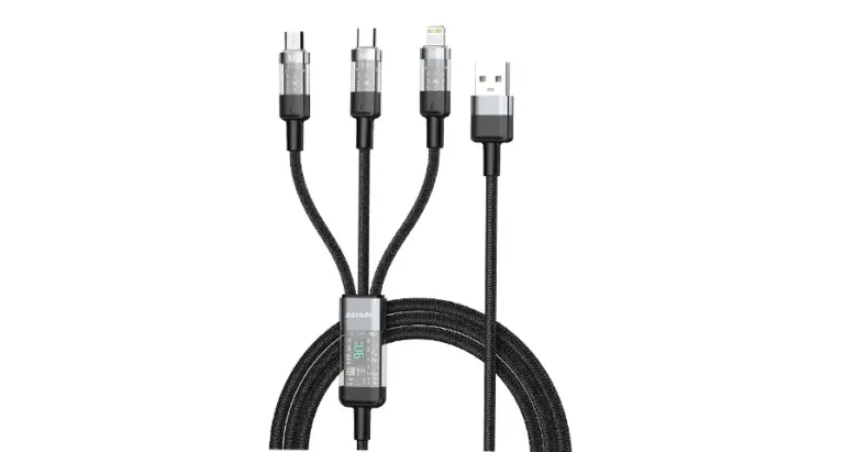 Porodo Transparent USB-A Input Fast Charging Cable