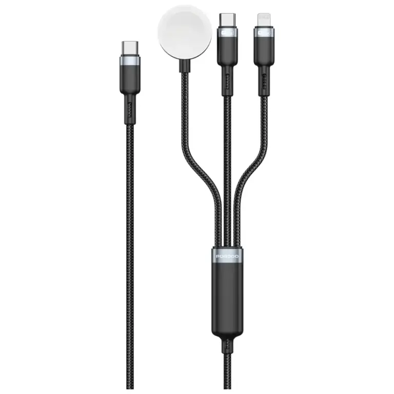 Porodo TrioLink 3-In-1 Charging Cable Type-C, Lightning and iWatch