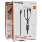 Porodo TrioLink 3-In-1 Charging Cable Type-C, Lightning and iWatch