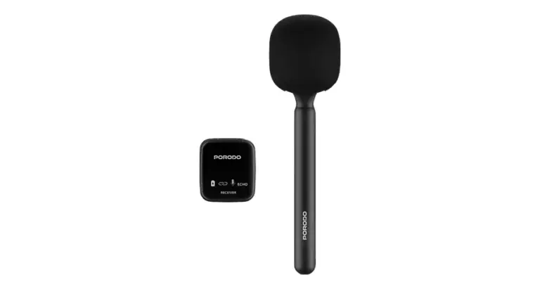 Porodo Two-Device Connect Handheld Lavalier Microphone