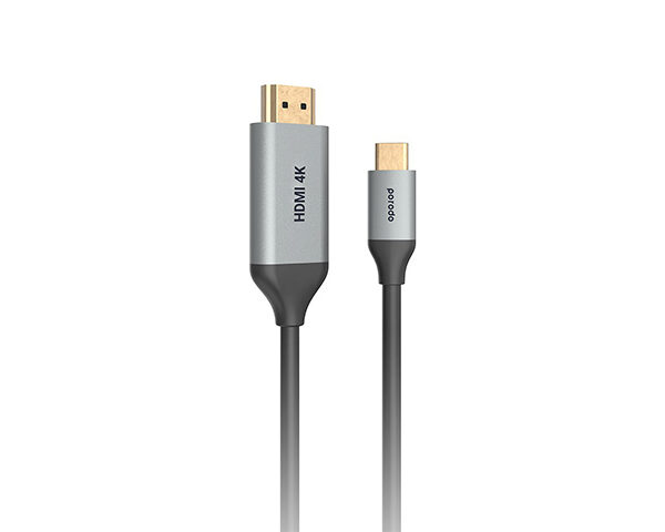 Porodo Type-C to 4K HDMI Cable 2m with Premium Aluminum Finish