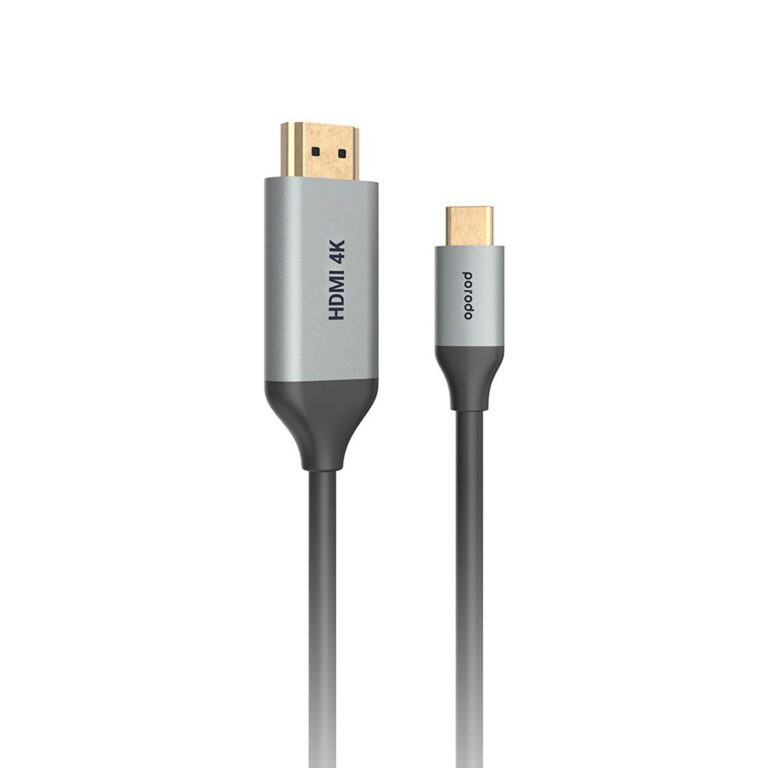 Porodo Type-C to 4K HDMI Cable 2m with Premium Aluminum Finish