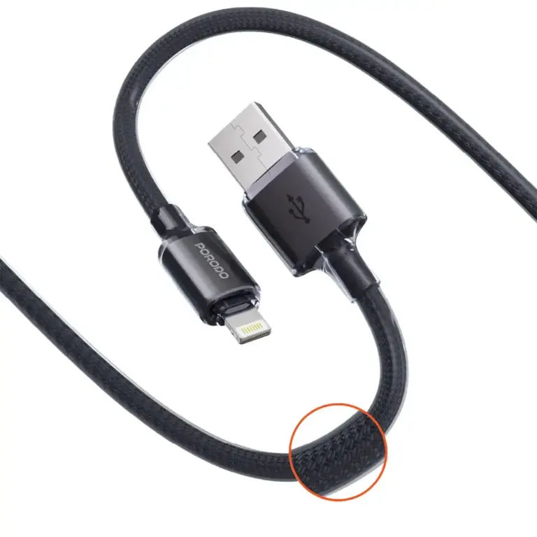 Porodo USB-A to Lightning Braided Cable